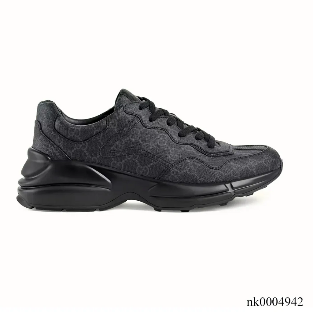 GG Rhyton Canvas ‘Black’ Shoes Sneakers