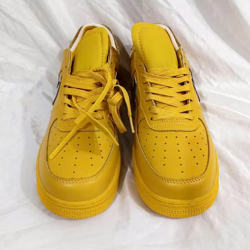 Off-White x Air Force 1 Low University Gold Lemonade Shoes Sneakers