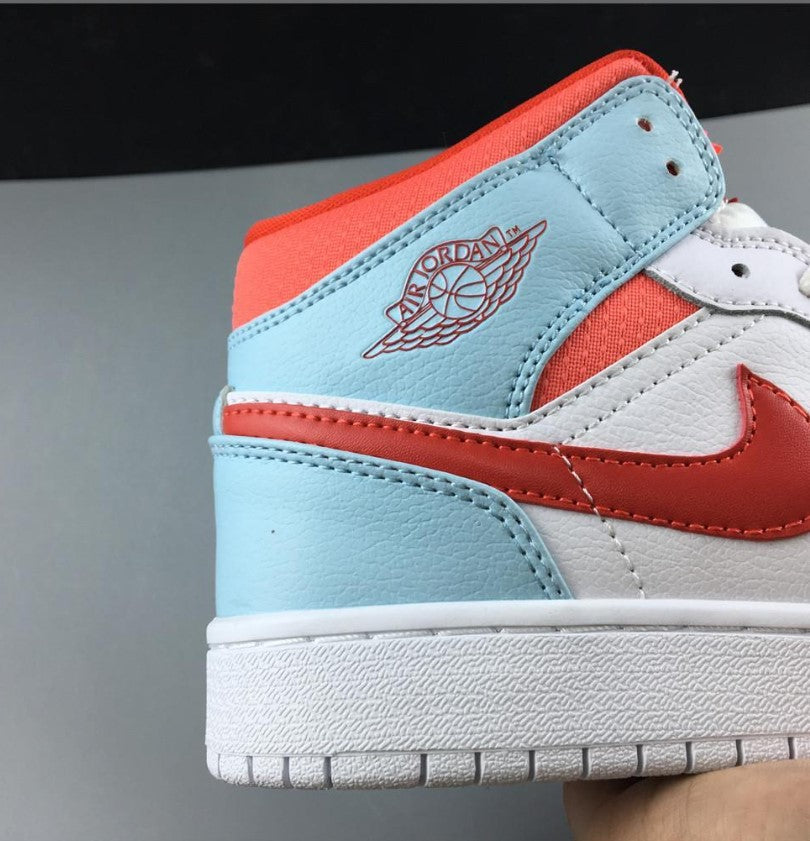 Air Jordan 1 Mid White Topaz Mist (GS) Shoes Sneakers