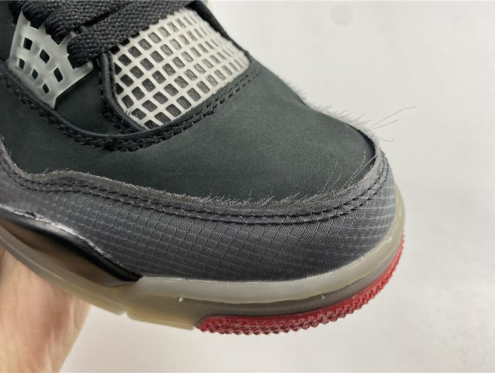 OFF-WHITE  x Air Jordan 4 Bred Shoes Sneakers