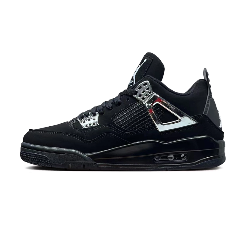 Air Jordan 4 Black Chrome Shoes Sneakers