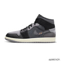 Air Jordan 1 Mid Craft Inside Out Black Shoes Sneakers