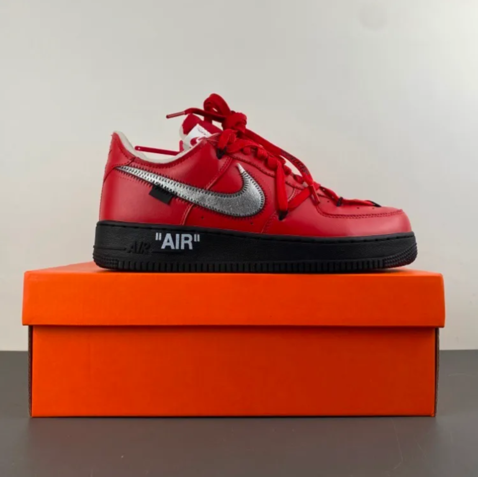 OW x Air Force 1 Low Crimson Sample Shoes Sneaker