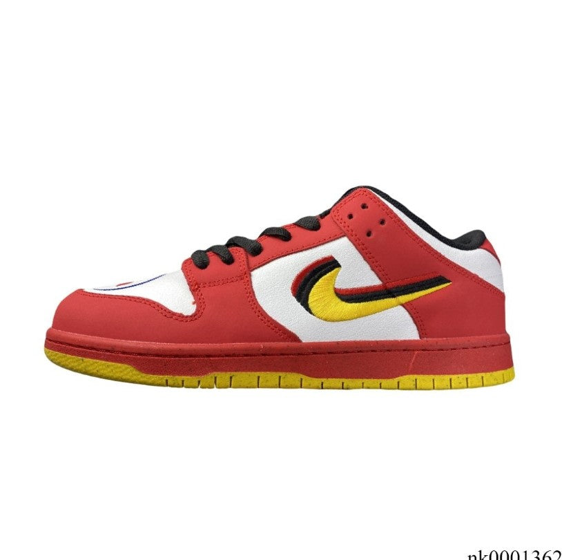 SB Dunk Low White Red Yellow Shoes Sneakers