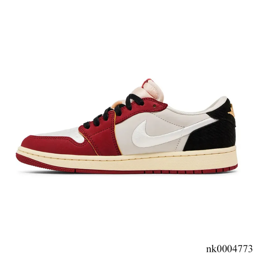Trophy Room x Air Jordan 1 Low OG (White Swoosh) Shoes Sneakers