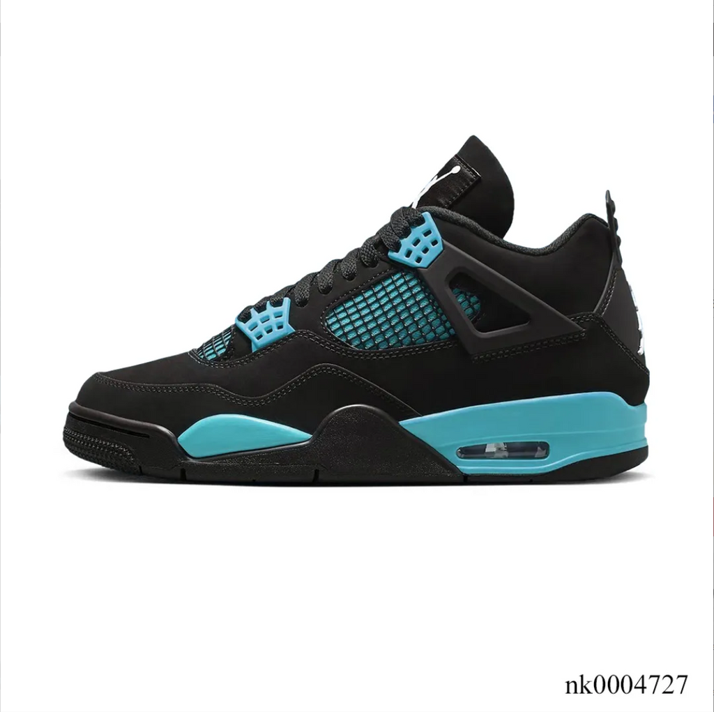 Air Jordan 4 Black Cyan Shoes Sneakers