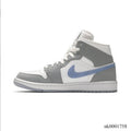 Air Jordan 1 Mid Wolf Grey Aluminum Shoes Sneakers