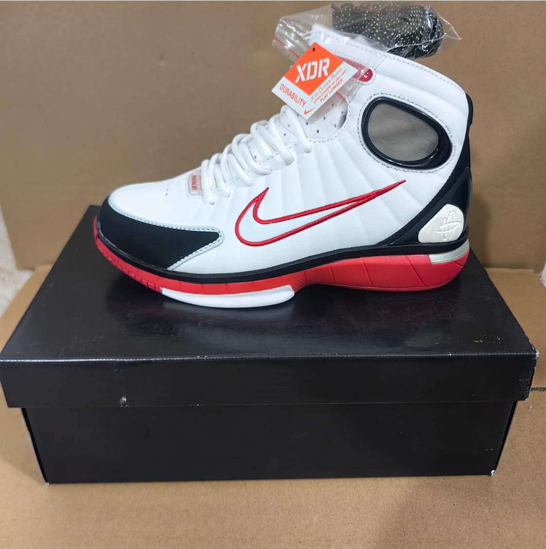 Air Zoom Huarache 2K4 White Varsity Red Shoes Sneakers