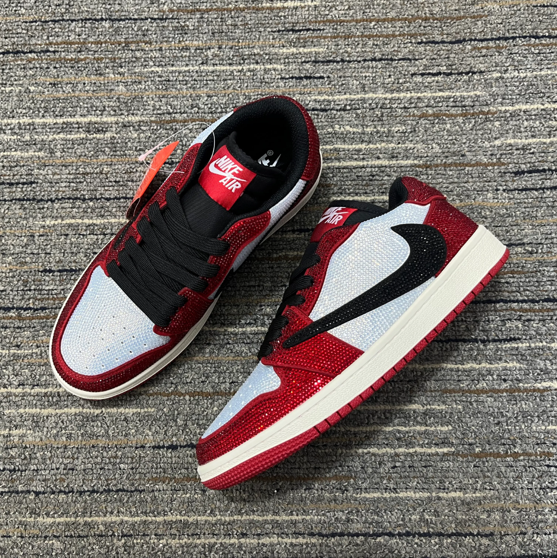 Air Jordan 1 Low Chicago Crystal Shoes Sneakers