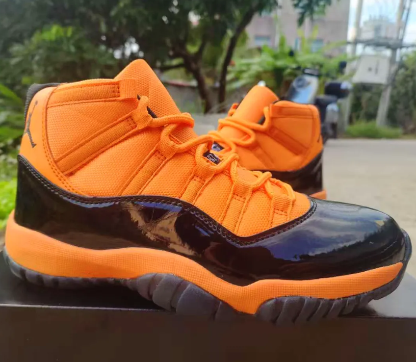 Air Jordan 11 Black Orange Shoes Sneakers