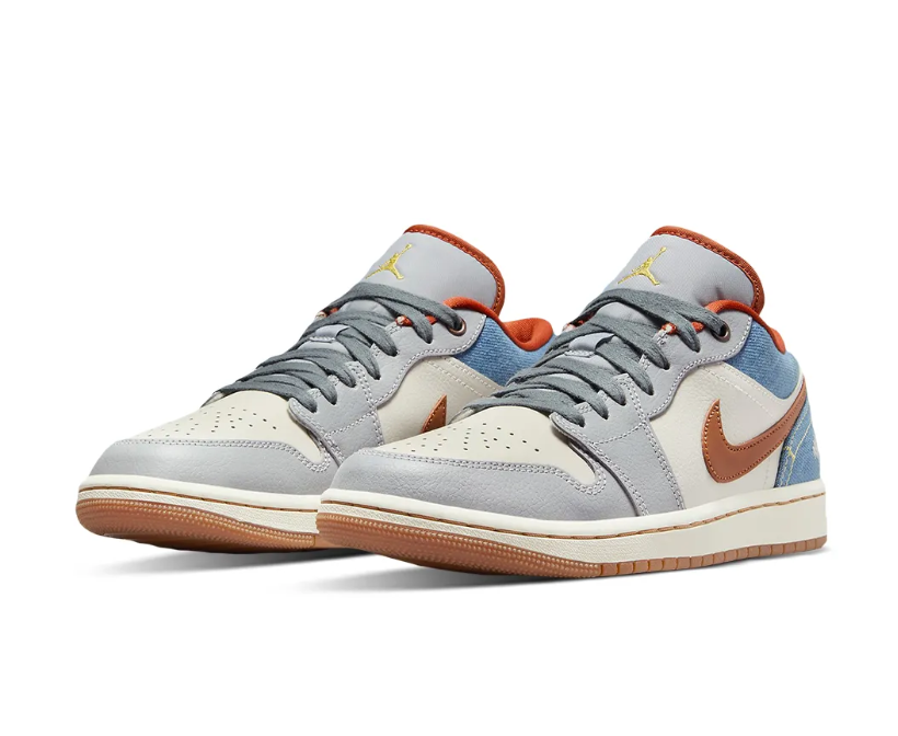 AJ 1 Low Phantom Denim Shoes Sneakers