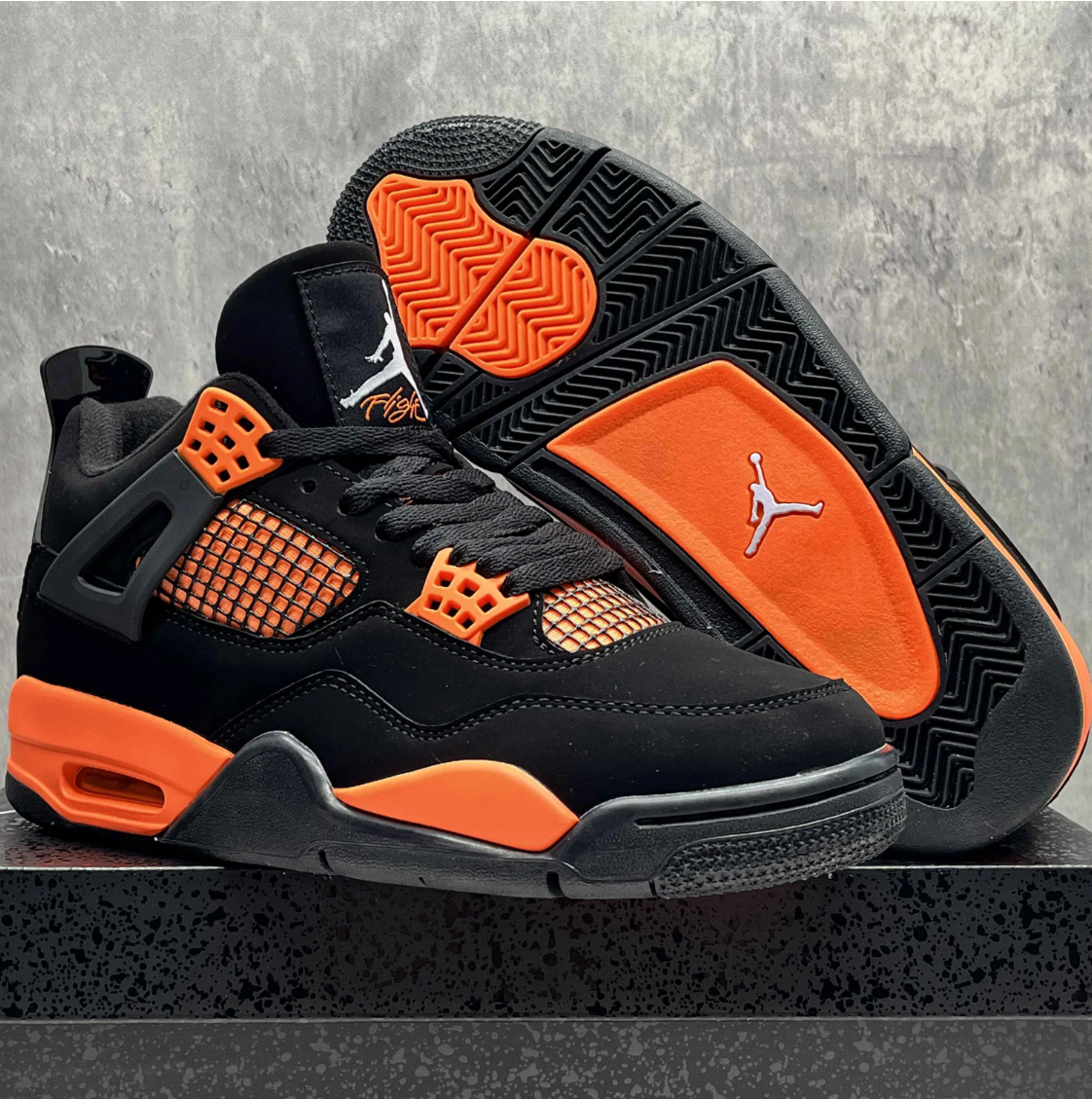 Air Jordan 4 Orange Thunder Shoes Sneakers