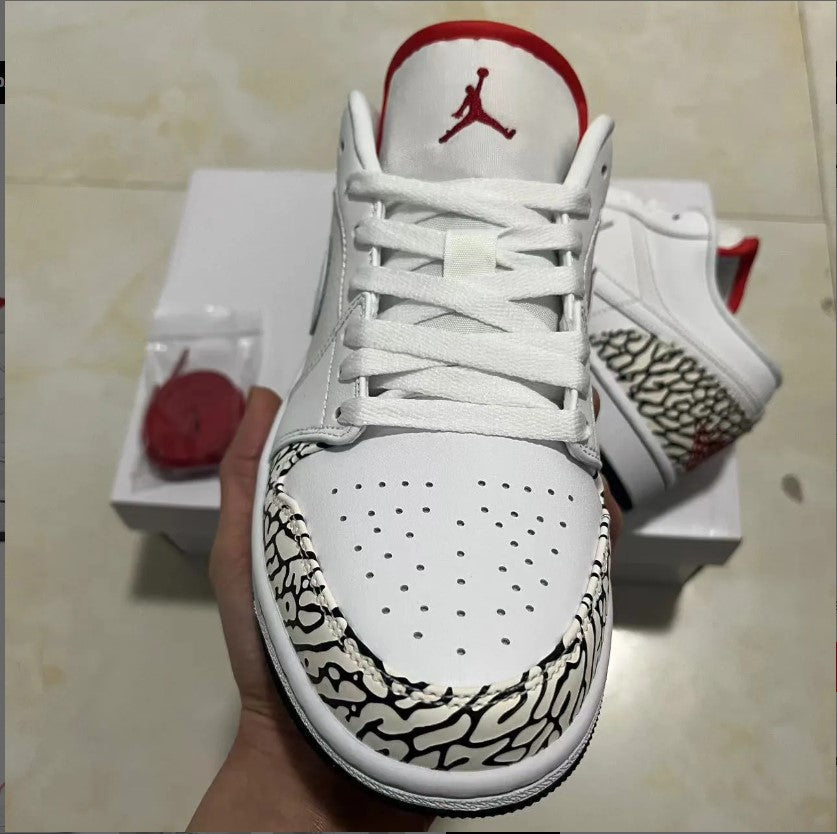 Air Jordan1 Phat Low Cement Grey Shoes Sneakers