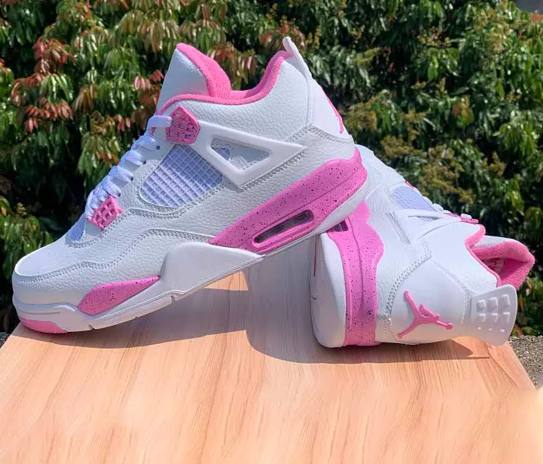 AJ 4 White Pink Oreo Shoes Sneakers