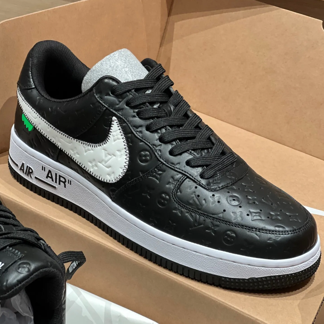 LV x Air Force 1 Friends and Family Black Shoes Sneakers