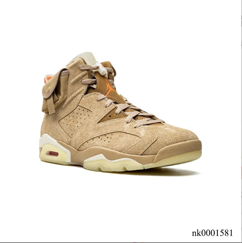 Travis Scott x AJ 6 British Khaki Shoes Sneakers