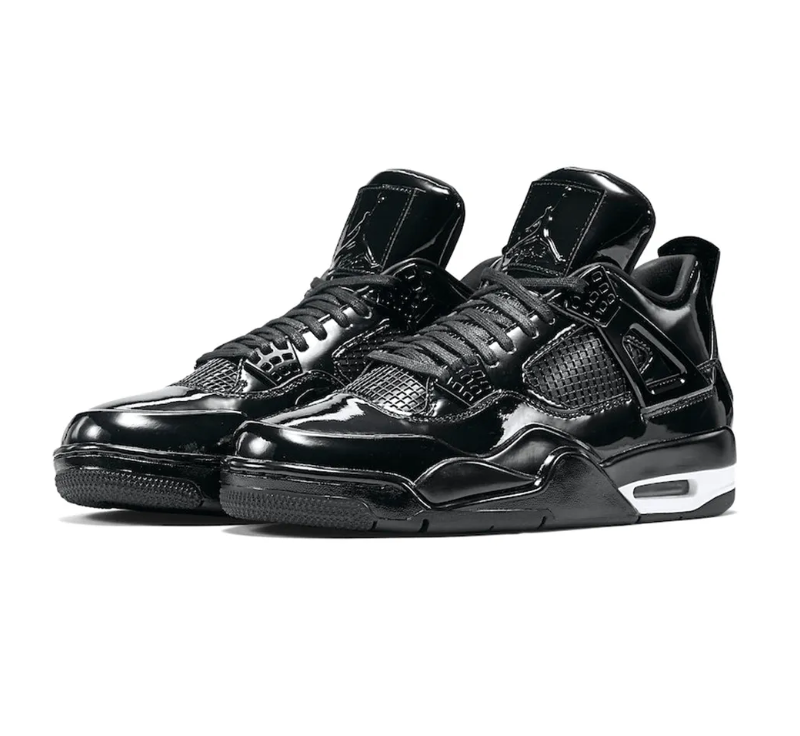 Air Jordan 4 Retro 11Lab4 Black Patent Leather Shoes Sneakers