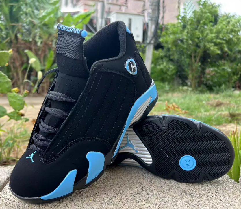 Air Jordan 14 Black University Blue Shoes Sneakers