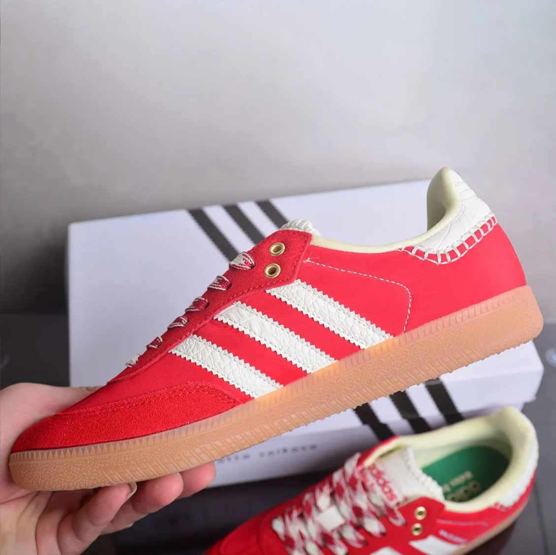 Wales Bonner x AD Samba ScarletShoes Sneakers