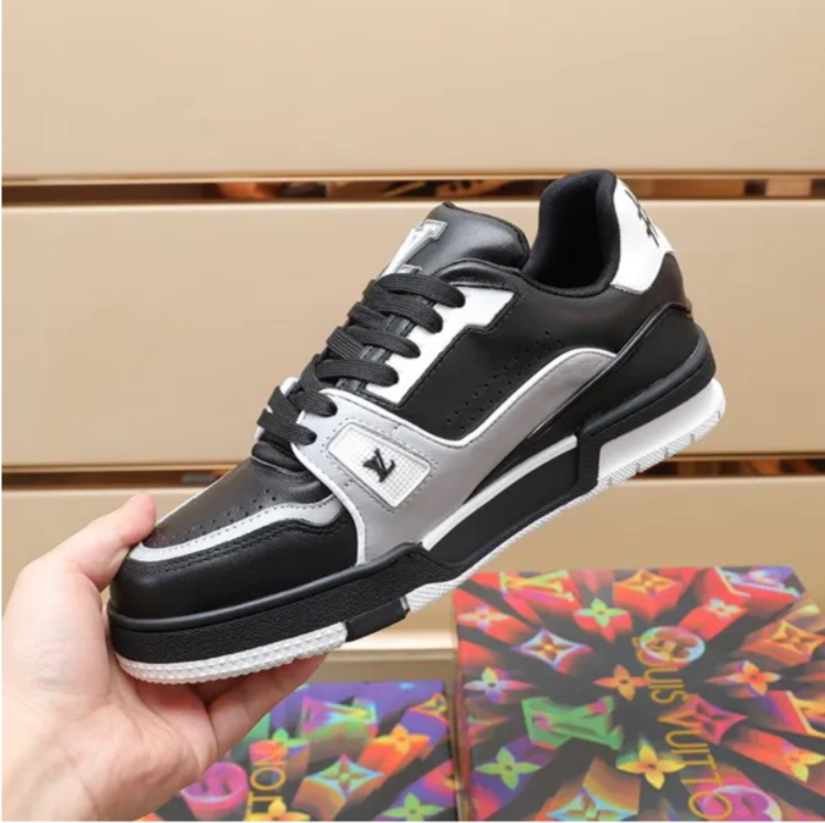 LV Trainer 54 Negro Gris Blanco Shoes Sneakers