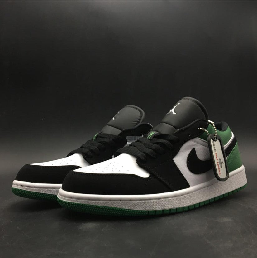 Air Jordan 1 Low White Black Mystic Green Shoes Sneakers