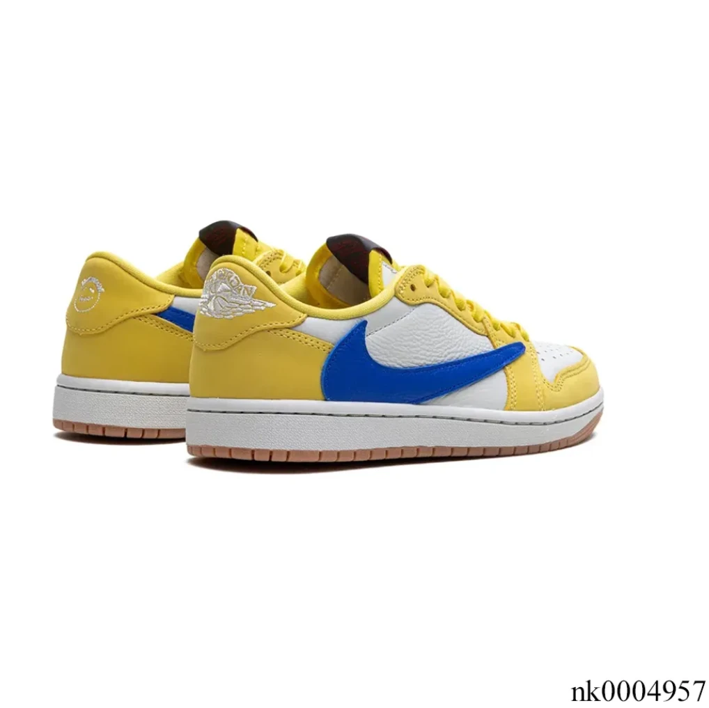 Travis Scott x Air Jordan 1 Retro Low Canary Shoes Sneakers