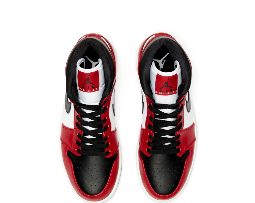 Air Jordan 1 Mid Chicago Toe Shoes Sneakers