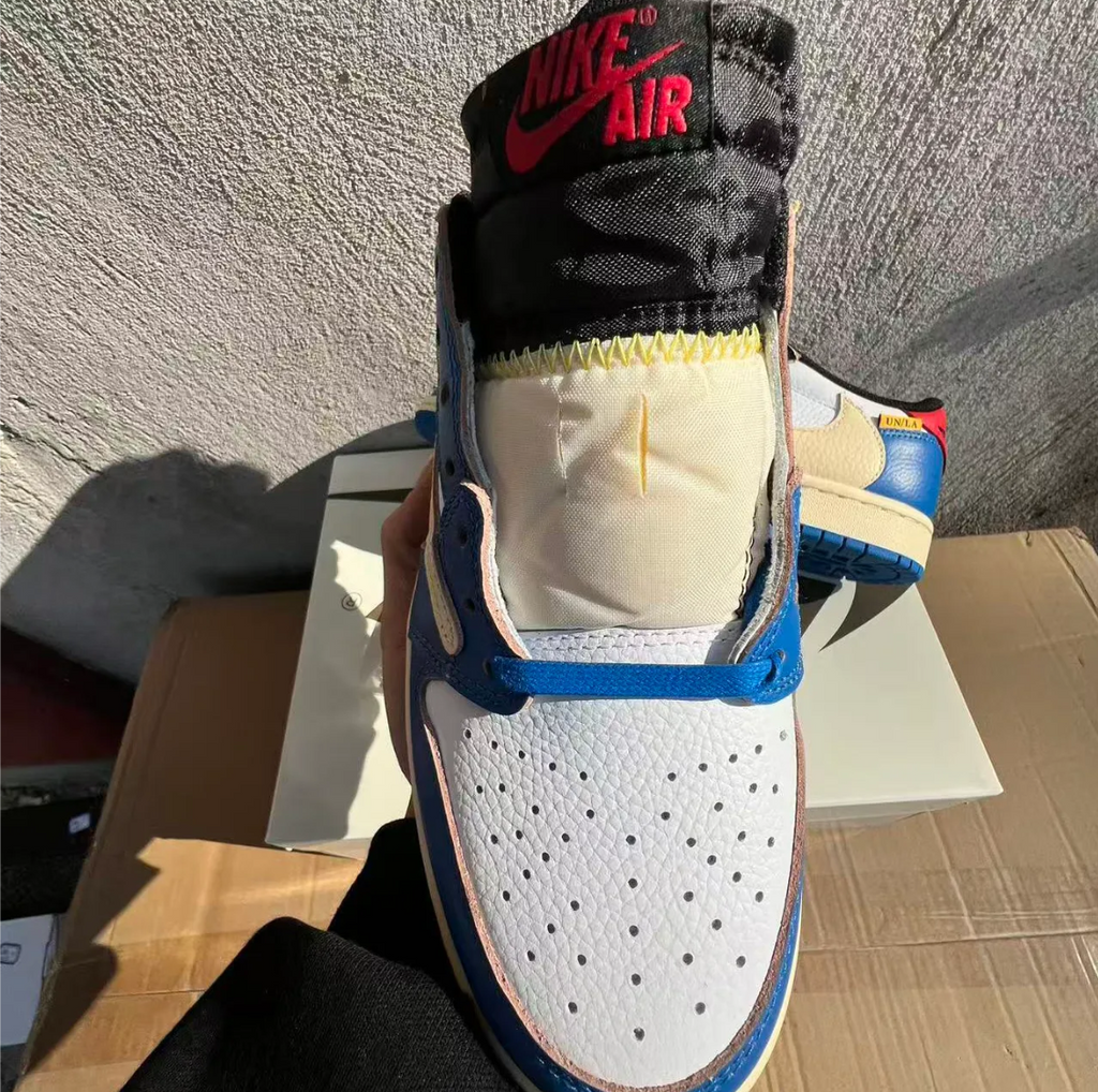 Union LA x Fragment Design x Air Jordan 1 Low Storm Blue Shoes Sneakers