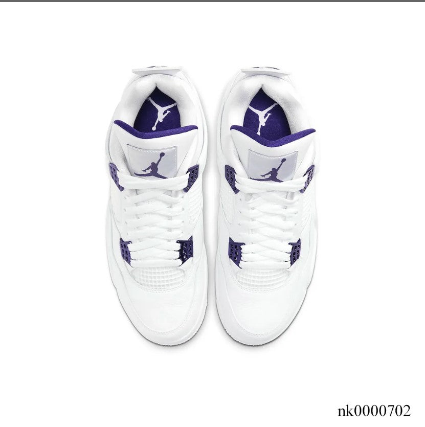 Air Jordan 4 Retro Metallic Purple Shoes Sneakers (Big Size Available)