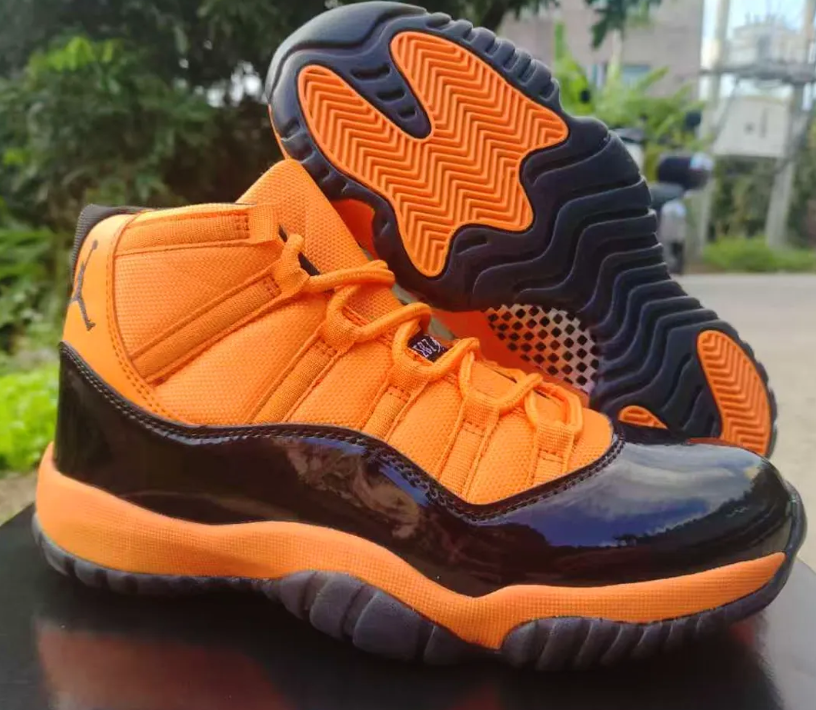 Air Jordan 11 Black Orange Shoes Sneakers