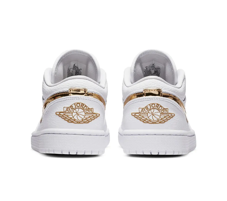 Air Jordan 1 Low White Metallic Gold Shoes Sneakers