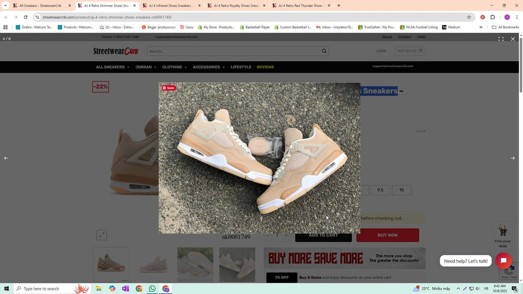 Air Jordan 4 Retro Shimmer Shoes Sneakers