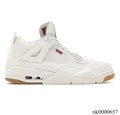 Air Jordan 4 Retro Levi’s White (Levi’s Tag) Shoes Sneakers