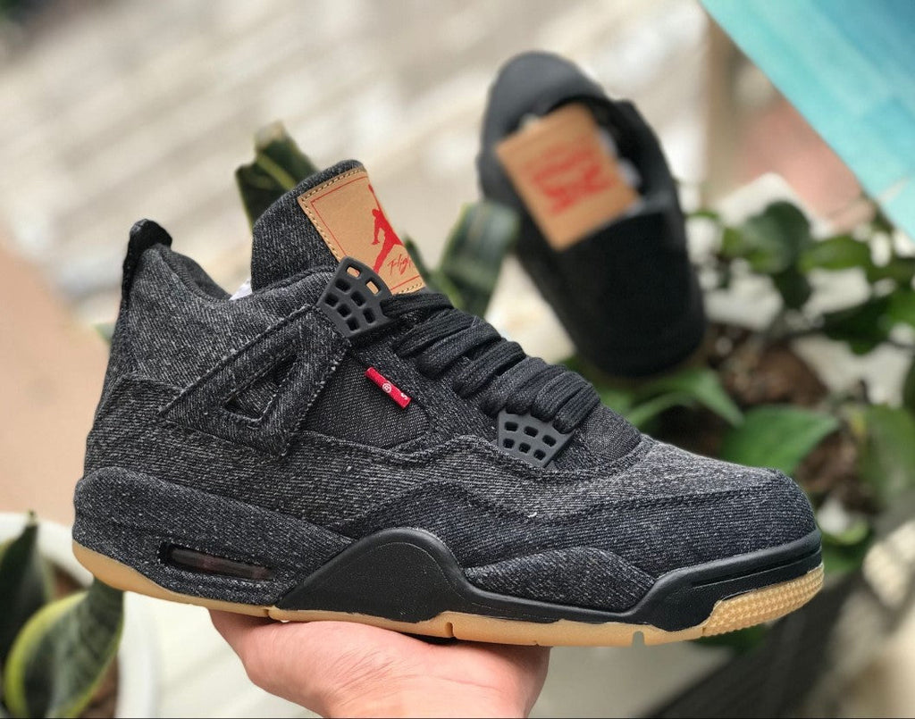 Air Jordan 4 Retro Levi’s Black (Levi’s Tag) Shoes Sneakers