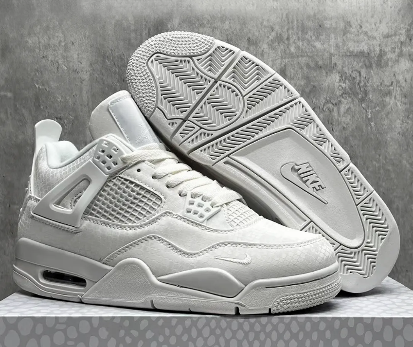 Nigel Sylvester x Air Jordan 4 White Mamba Shoes Sneakers