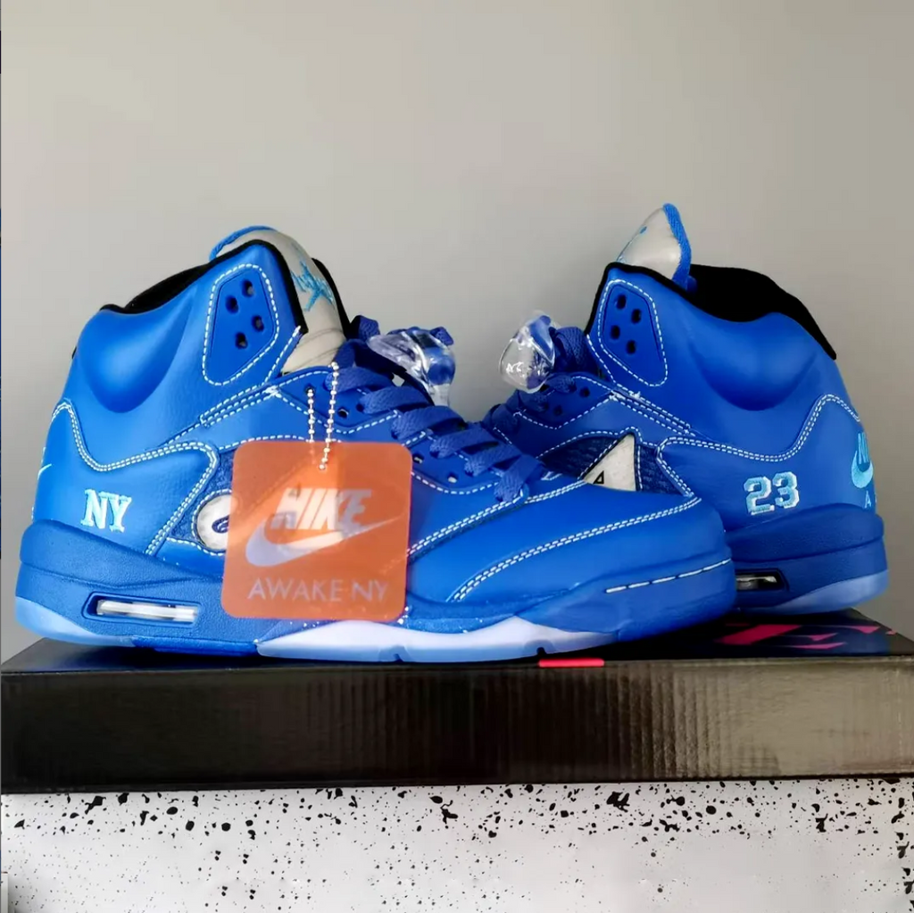 Awake NY x Air Jordan 5 Blueprint Shoes Sneakers
