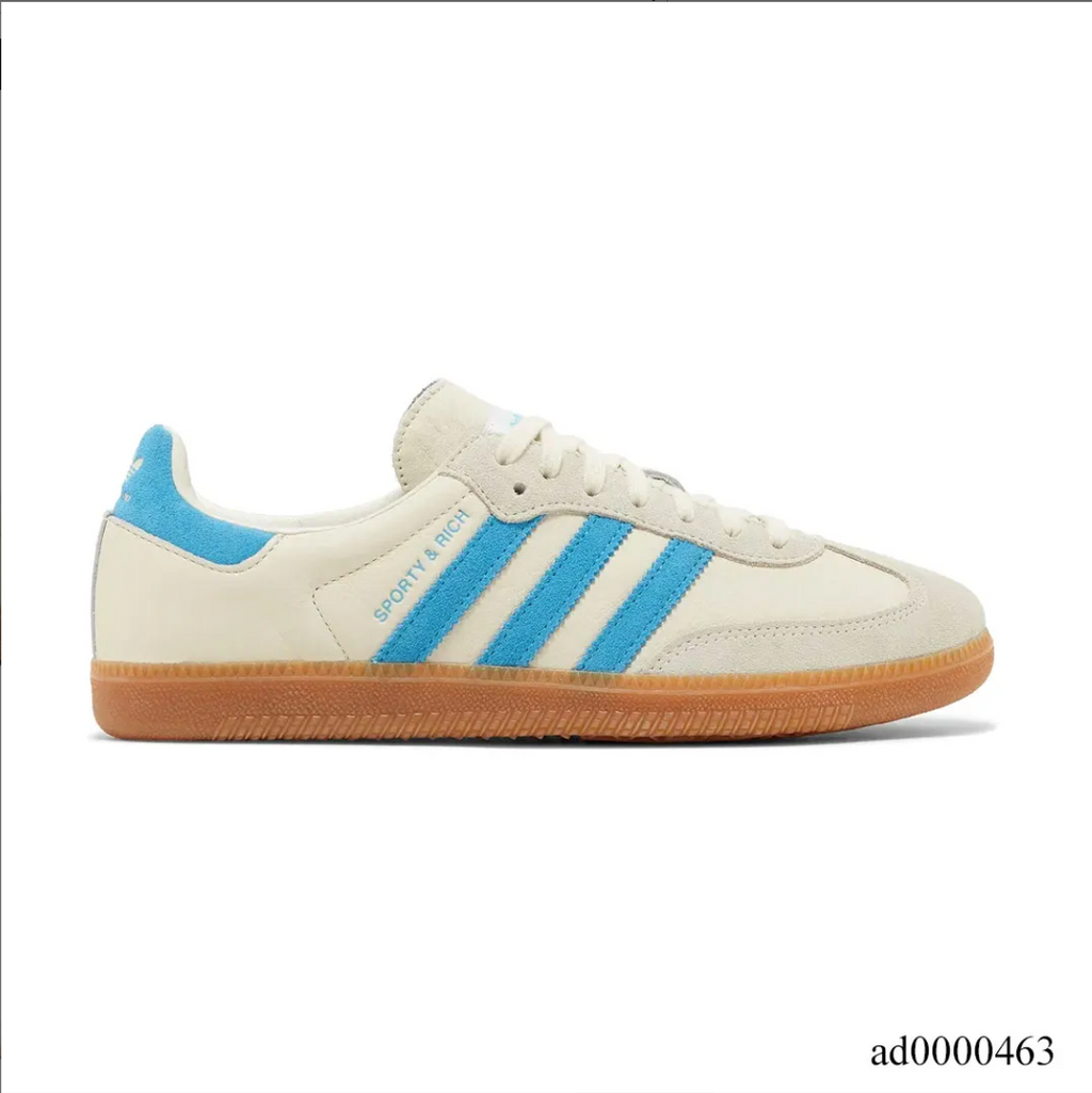 Sporty & Rich x AD Samba OG Cream Blue Shoes Sneakers