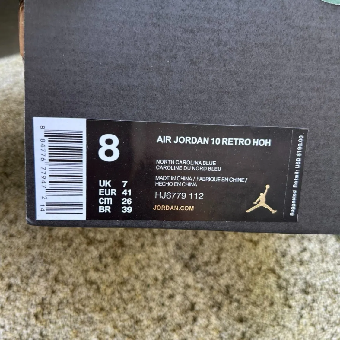 Air Jordan 10 Carolina Blue Yellow Shoes Sneakers