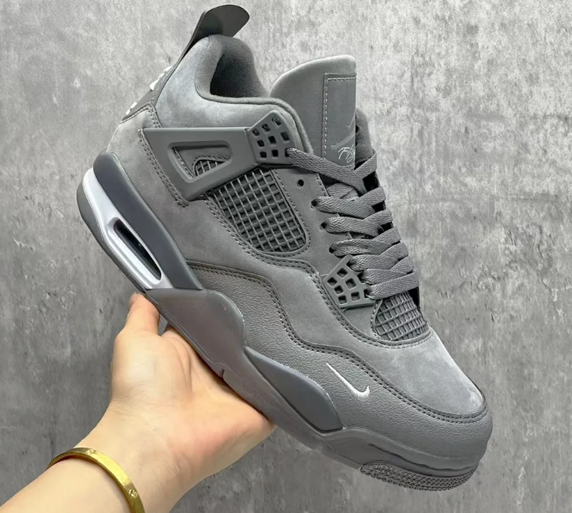 Nigel Sylvester x Air Jordan 4 Wolf Grey Shoes Sneakers