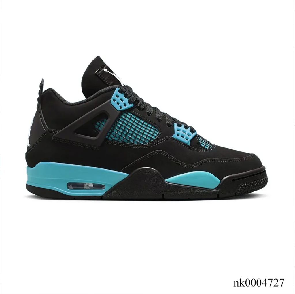 Air Jordan 4 Black Cyan Shoes Sneakers