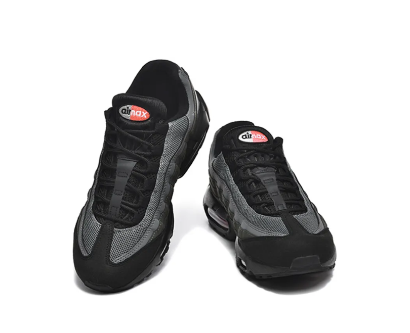 Air Max 95 Black Bright Crimson Shoes Sneakers