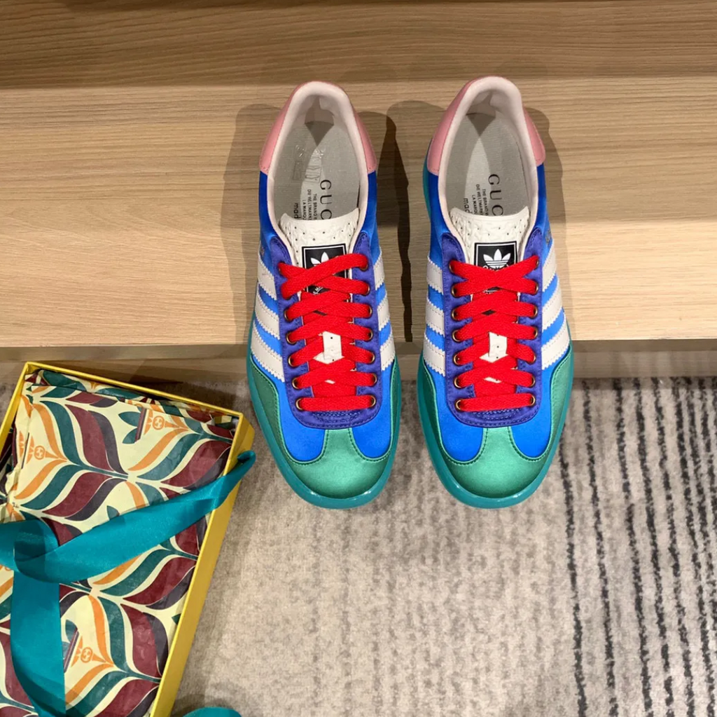 GG x AD Gazelle ‘Light Blue Silk’ Shoes Sneakers