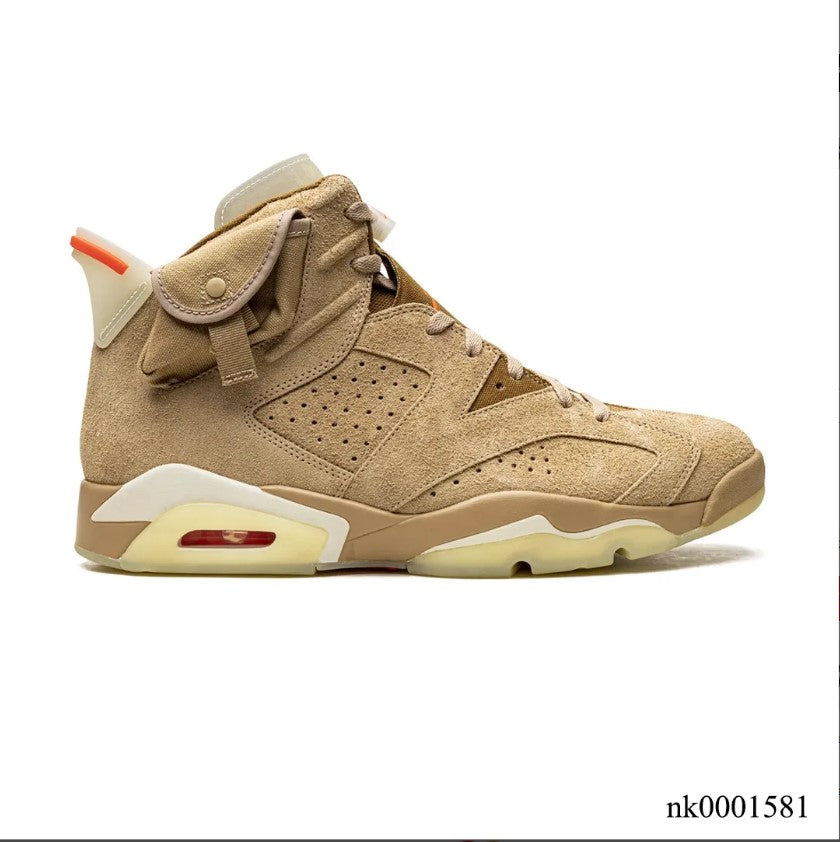 Travis Scott x AJ 6 British Khaki Shoes Sneakers