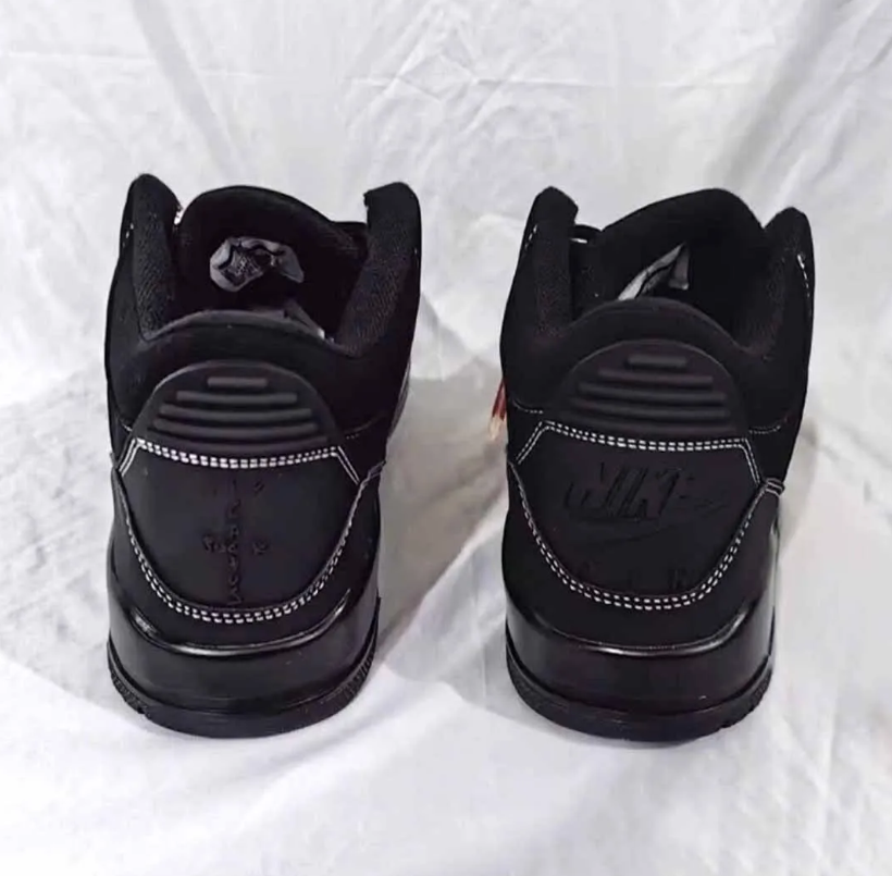 Travis Scott x AJ 3 Black Cat Shoes Sneakers