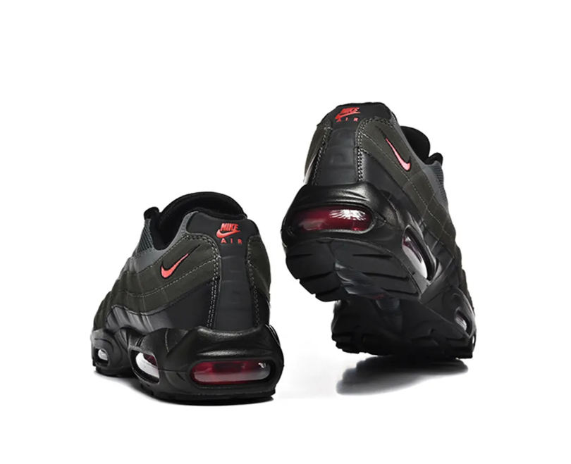 Air Max 95 Black Bright Crimson Shoes Sneakers