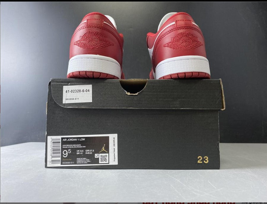 Air Jordan 1 Low Gym Red White Shoes Sneakers