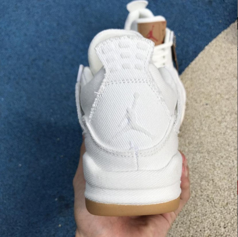 Air Jordan 4 Retro Levi’s White (Levi’s Tag) Shoes Sneakers