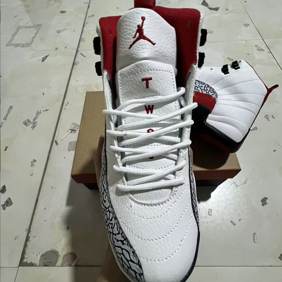 Air Jordan 12 Elephant Print Shoes Sneakers