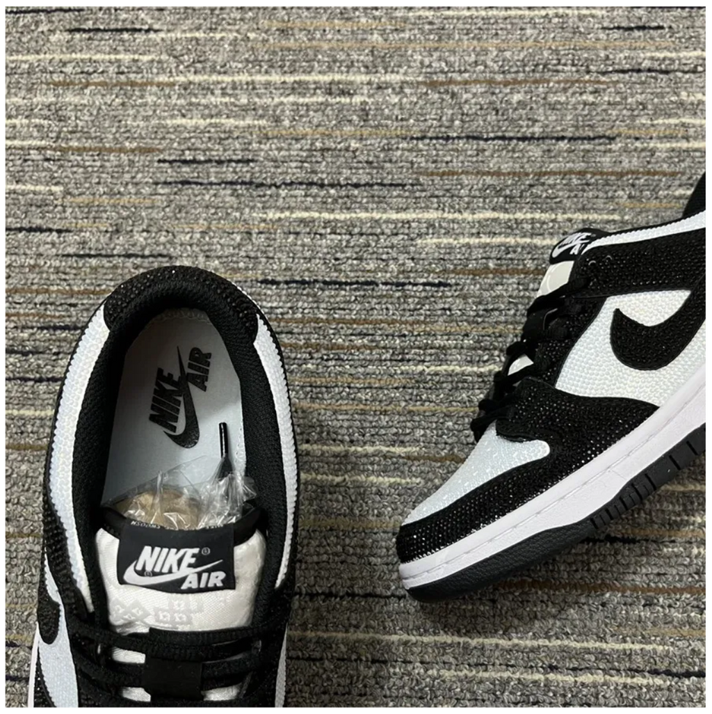Air Jordan 1 Low Black White Crystal Shoes Sneakers