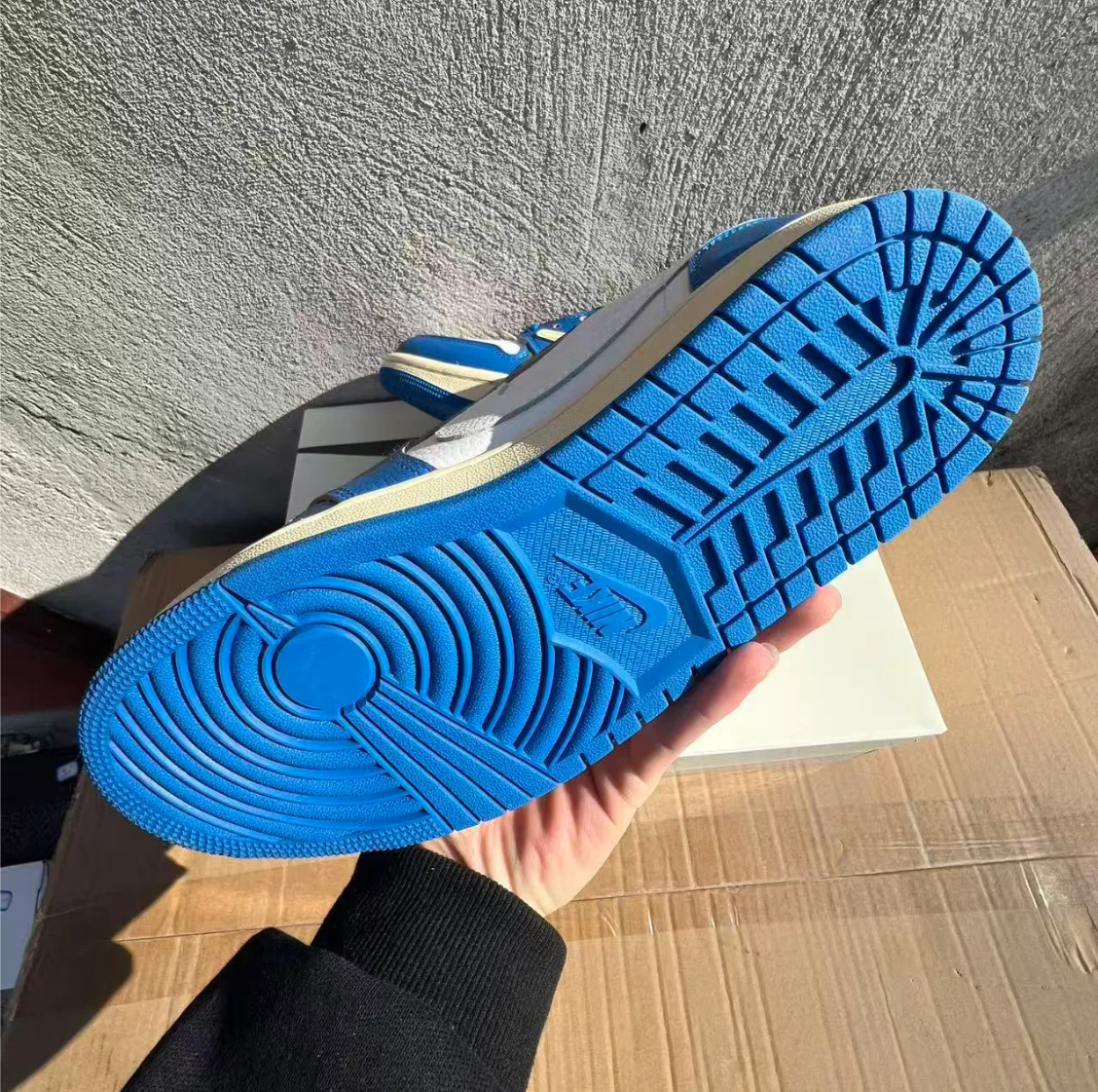 Union LA x Fragment Design x Air Jordan 1 Low Storm Blue Shoes Sneakers